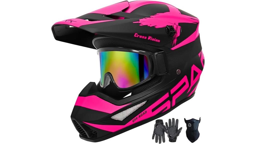 pink motocross gear set