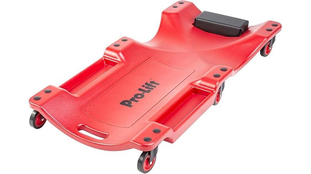 plastic creeper with padded headrest