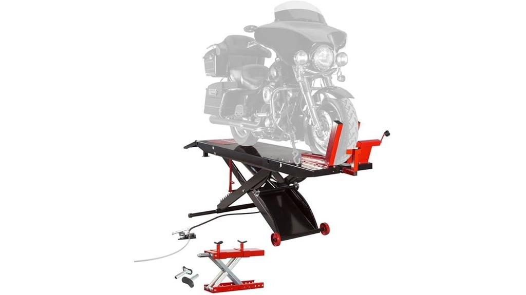 pneumatic motorcycle lift table