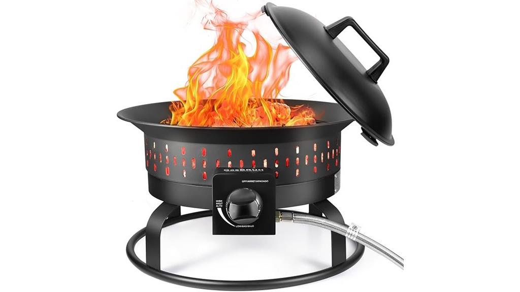 portable 19 inch fire pit