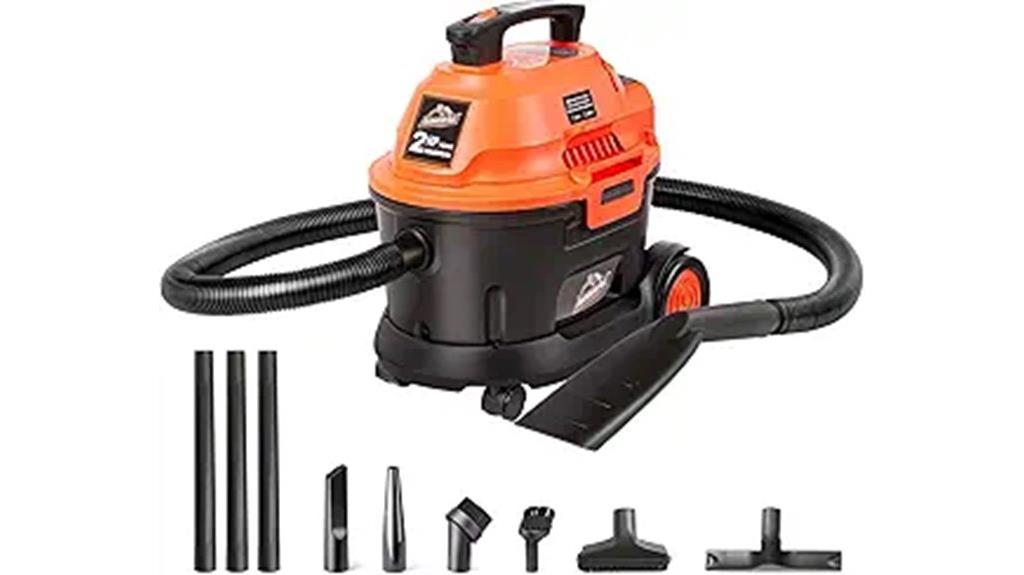 portable 2 5 gallon utility vacuum