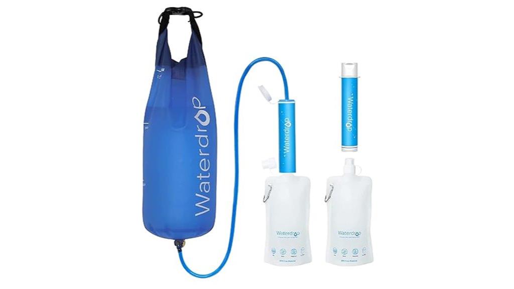 portable dual water filter straws