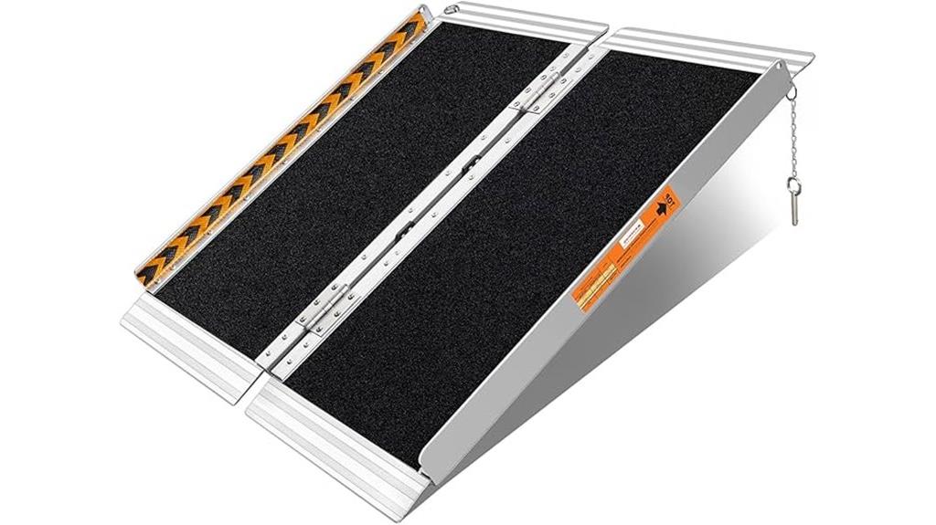 portable non skid aluminum ramp