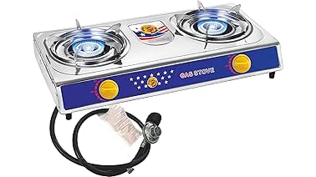 portable propane double burner