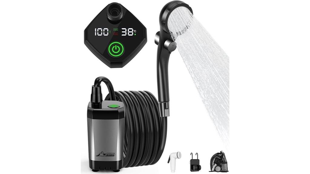 portable rechargeable camping shower