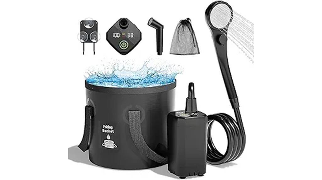 portable rechargeable camping shower