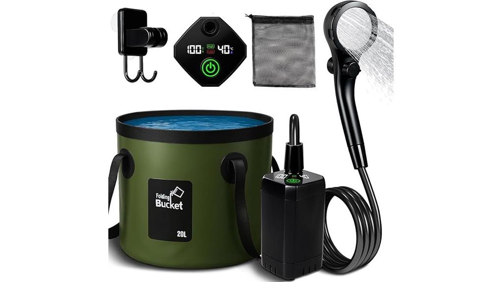 portable rechargeable camping shower