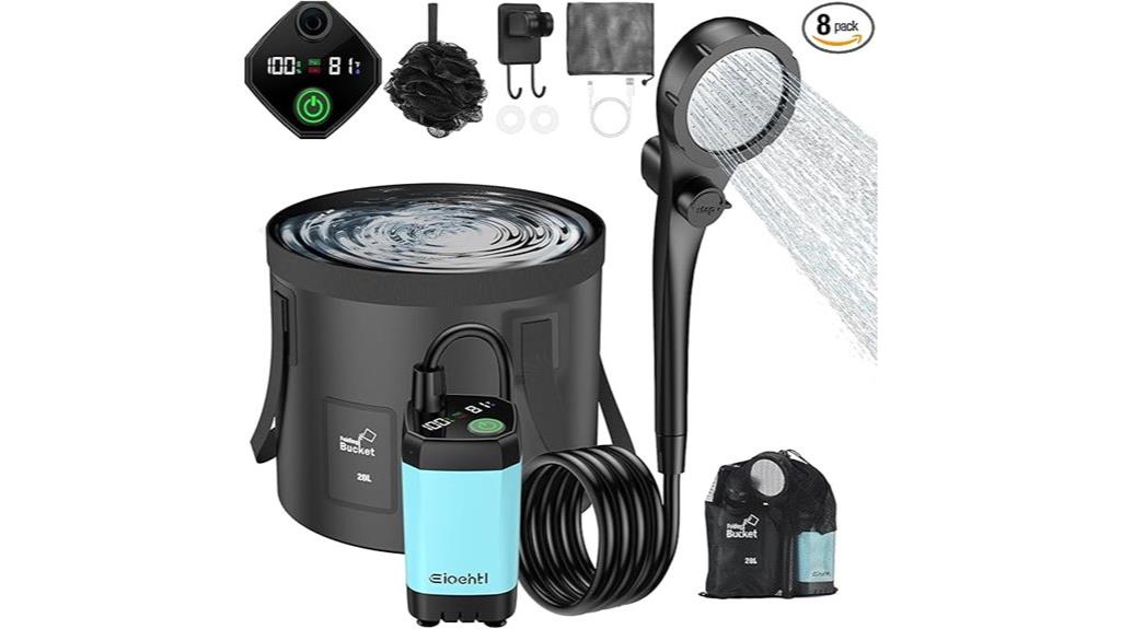 portable shower with battery