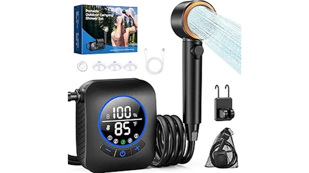 portable shower with battery