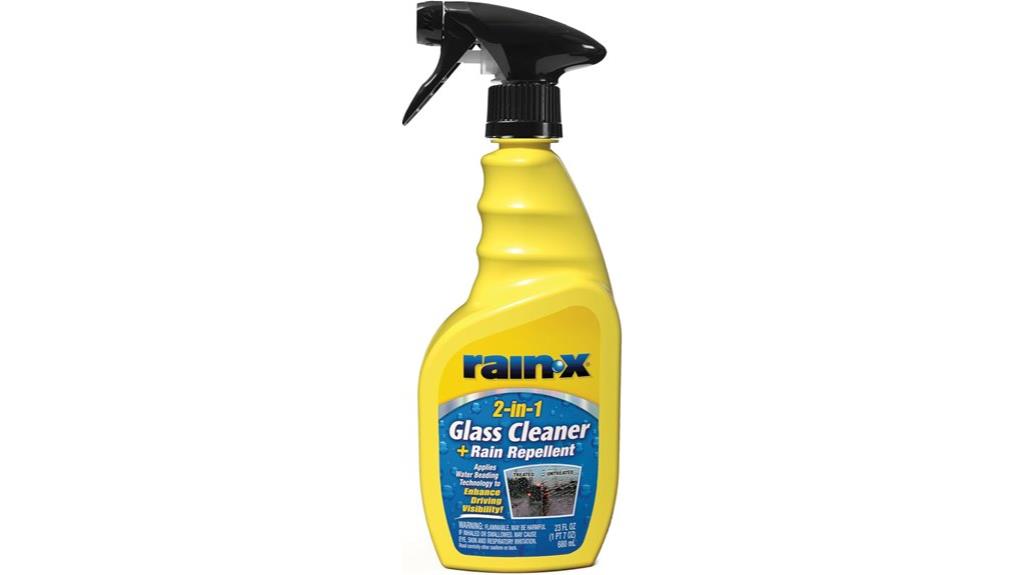 rain x glass cleaner repellent