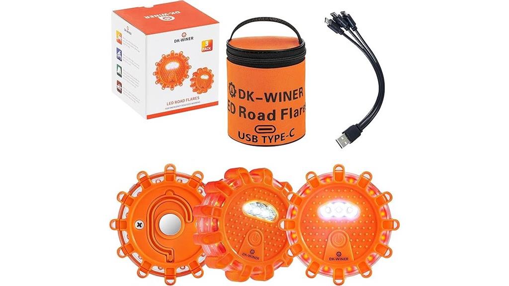 rechargeable led road flares