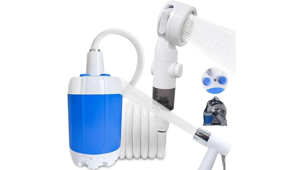 rechargeable portable camping shower