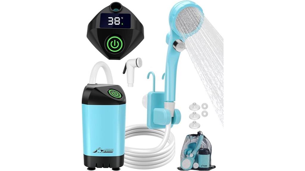 rechargeable portable camping shower