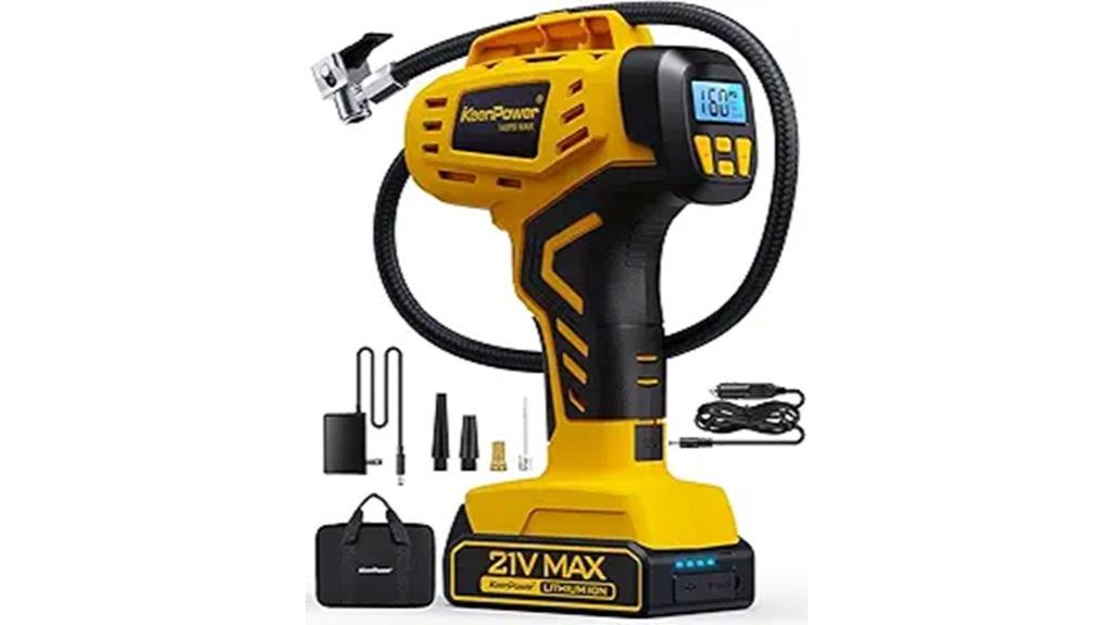 rechargeable tire inflator portable