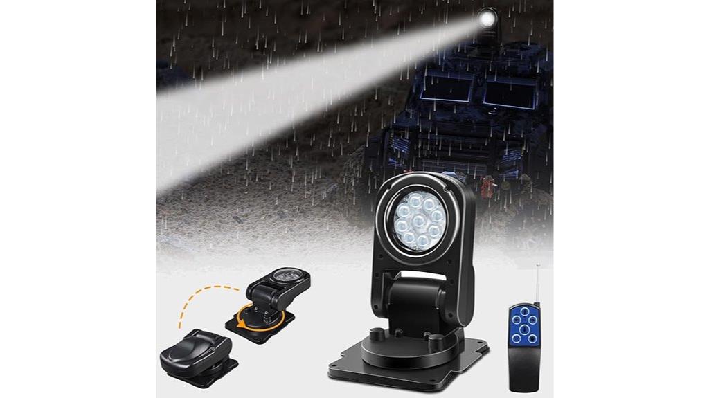 remote rotating truck spotlight