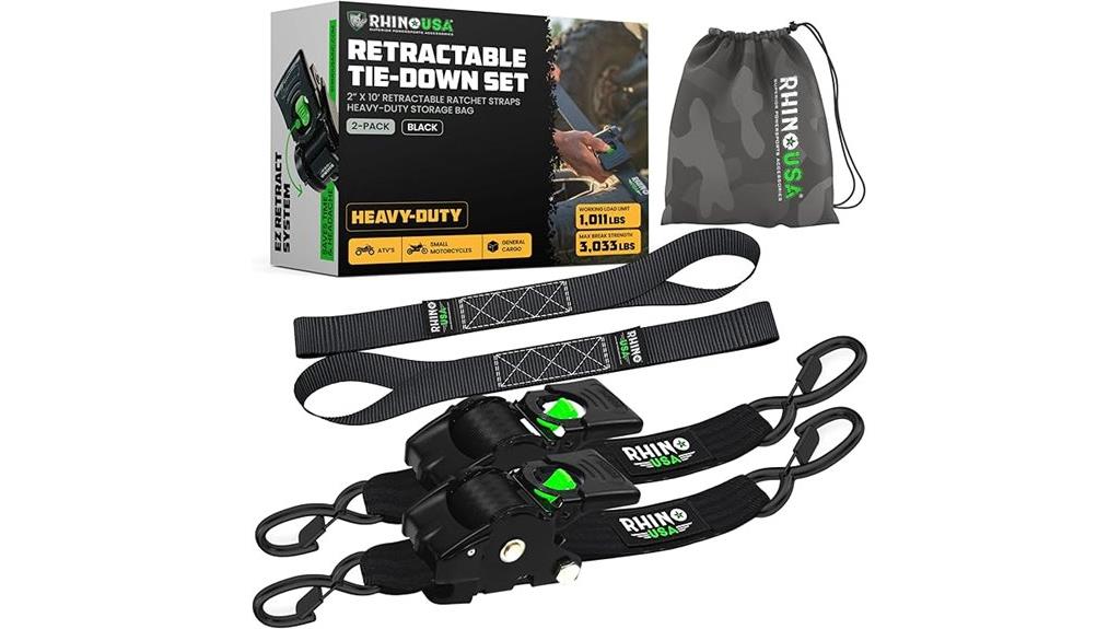 retractable ratchet strap pack