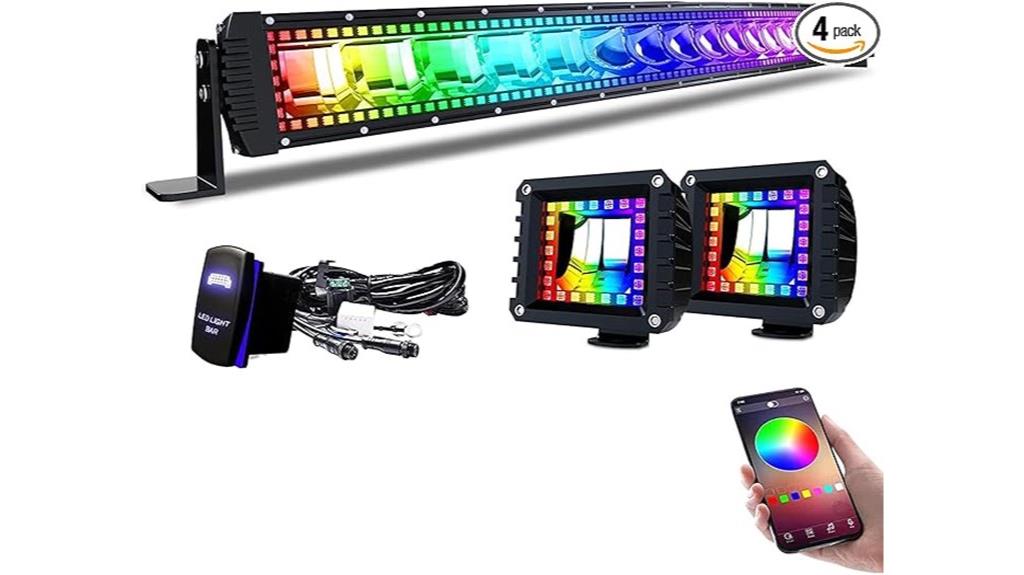 rgbw curved led light