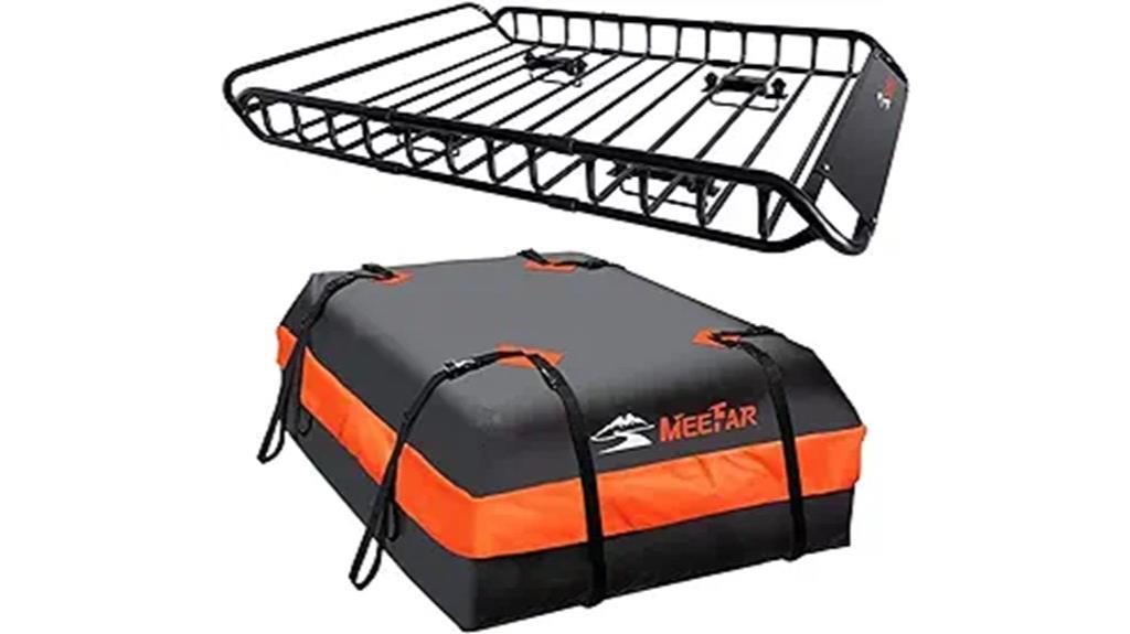 roof rack with waterproof accessories