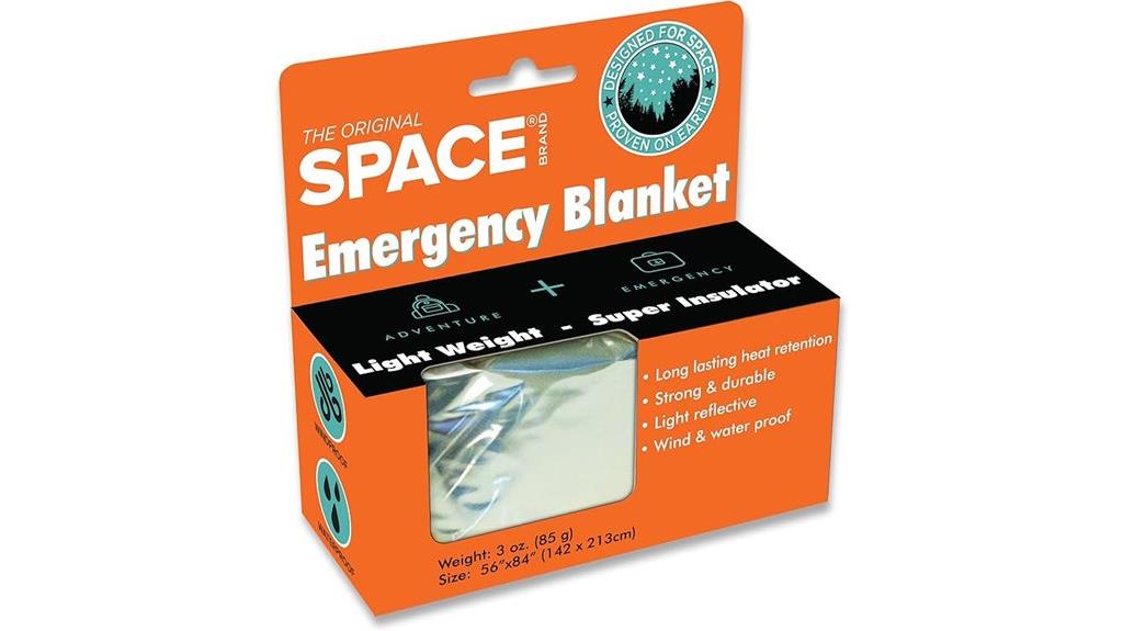 silver outdoor survival blanket