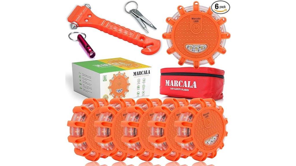six led road flares