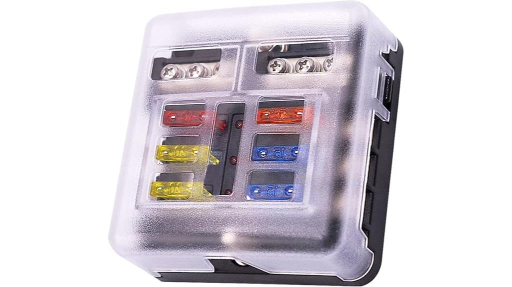 six slot fuse with led
