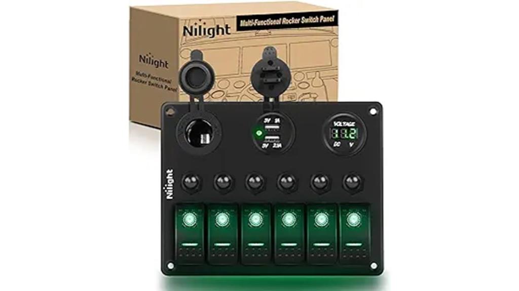 six switch panel with usb