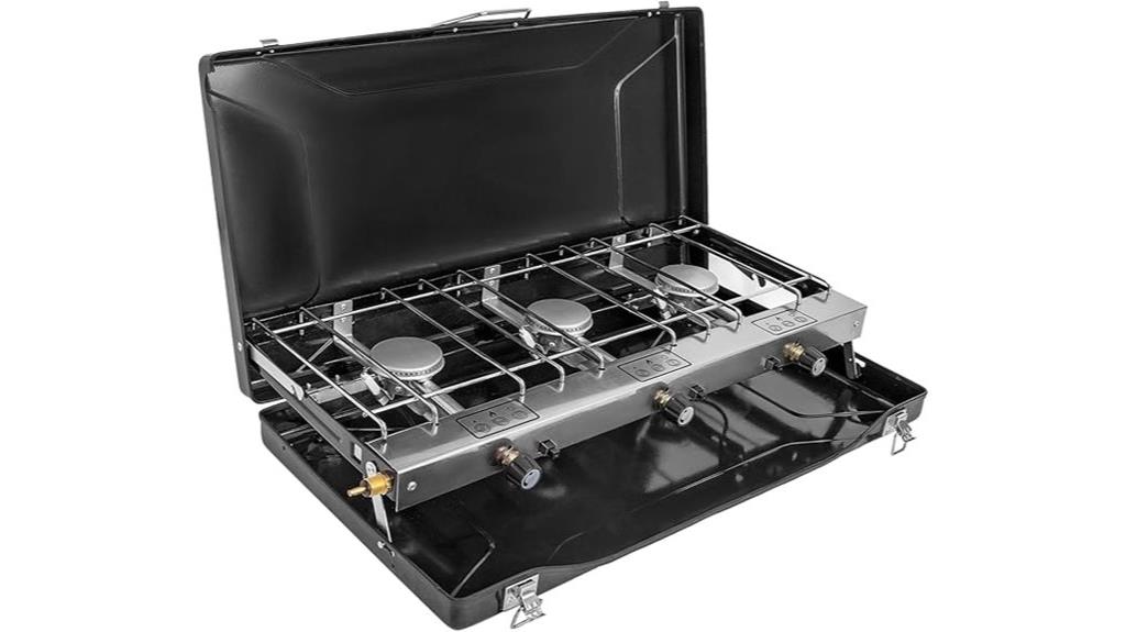 three burner propane stove