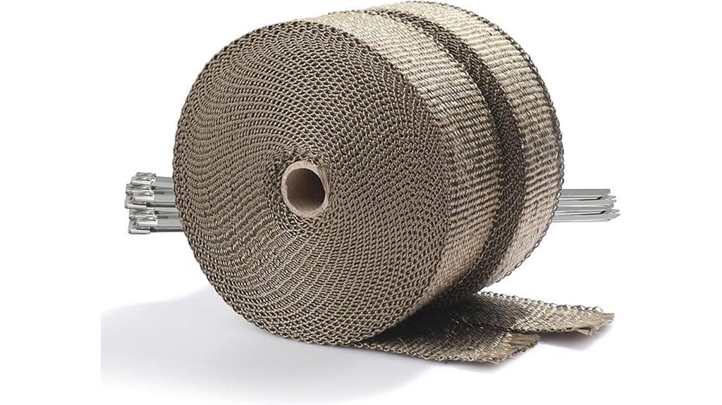 titanium header heat wrap