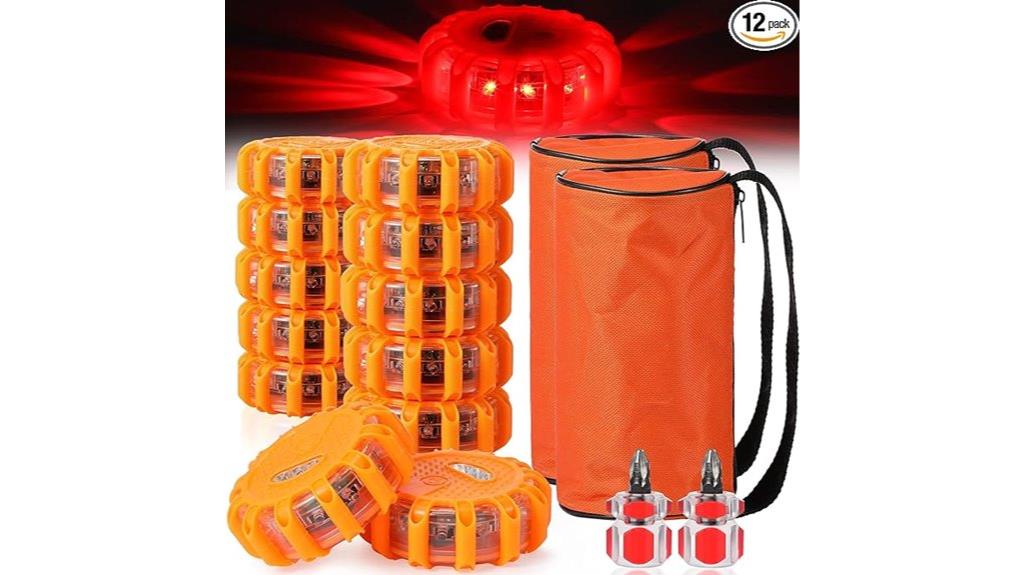 twelve led warning lights
