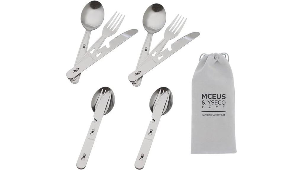versatile camping utensils set