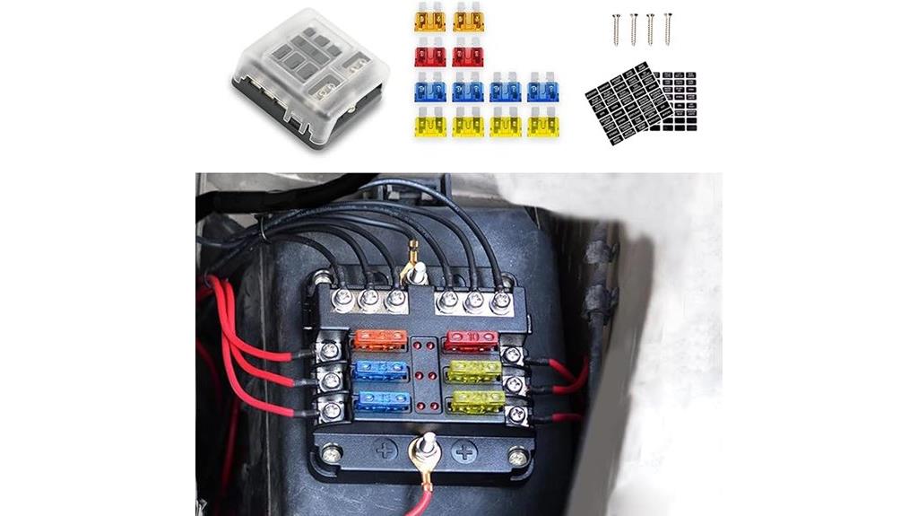 waterproof 6 way fuse box