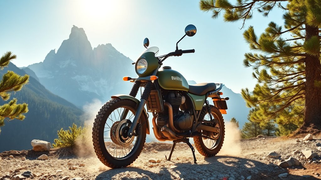 heritage rugged adventure motorcycle