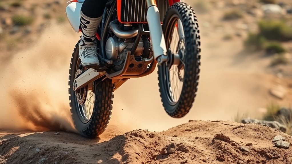 suspension absorbs terrain shocks