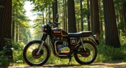 vintage motorcycle with modern features