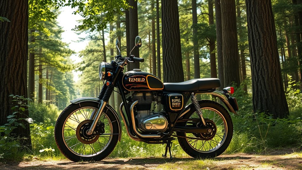 vintage motorcycle with modern features