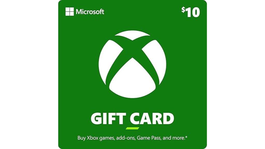 ten dollar xbox card