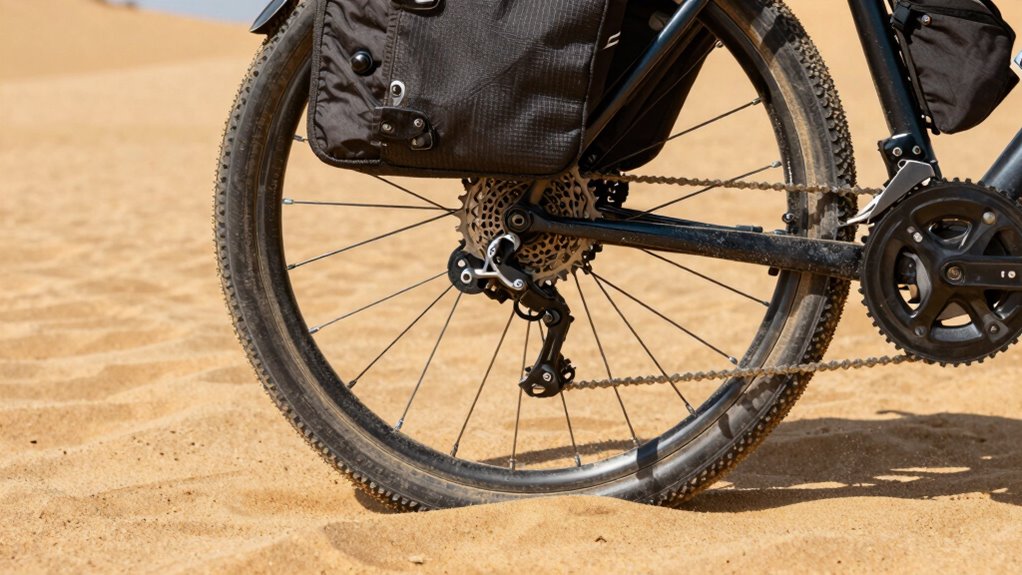 adjust tire pressure and body position