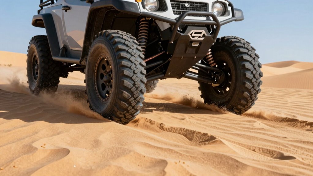 adjust tire pressure for flotation