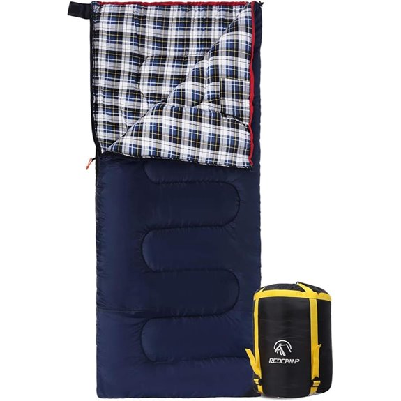 adult flannel sleeping bag