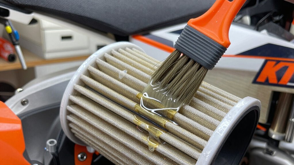 avoid over oiling ktm filters