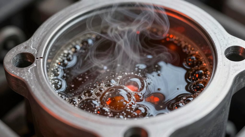 brake fluid vaporizes under heat