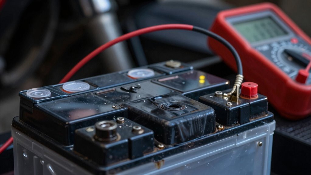 check bike battery voltage