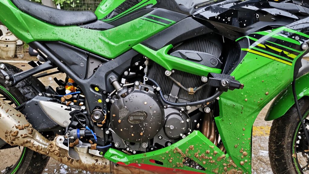 check radiator for mud