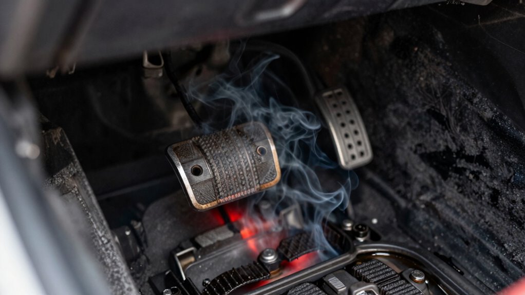 clutch heat burning smell