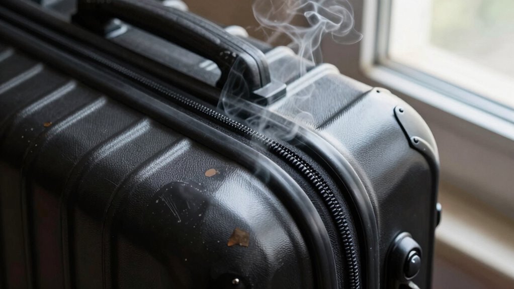 gas odor from fuel residues