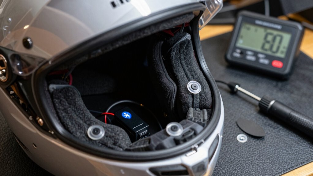 helmet bluetooth sound testing