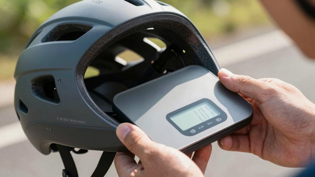 helmet fit and weight measurement