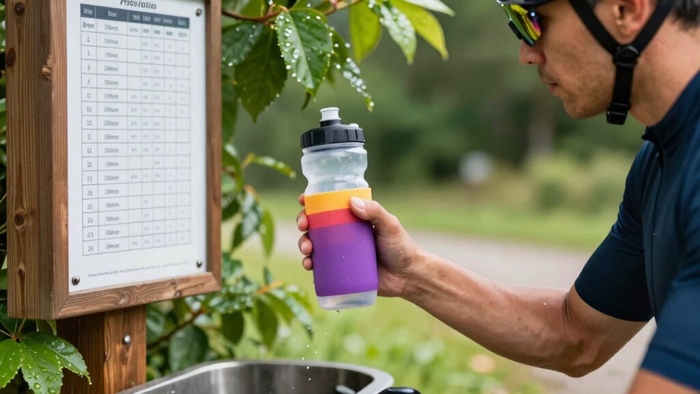 hydrate strategically before riding