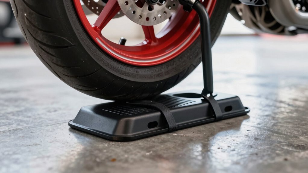 key motorcycle chock features