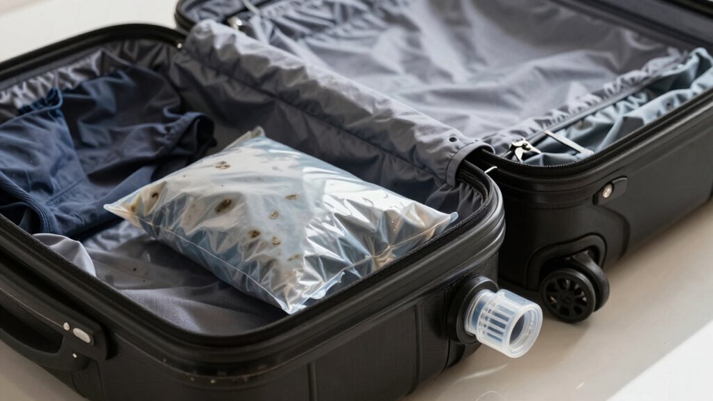 luggage gas odor causes